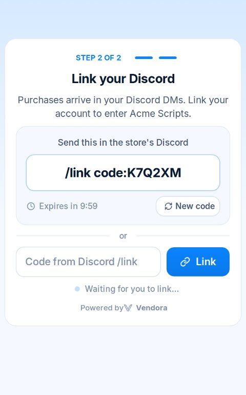 Linking Discord with a one-time code